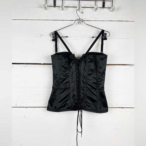 Empire intimates corset lace up sexy top goth emo black size 38C - Picture 8 of 9